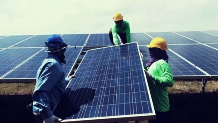 Waaree Energies shares fall slightly